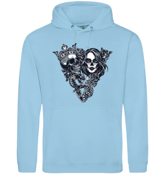 Женская толстовка (худи) Santa Muerte V Голубой фото
