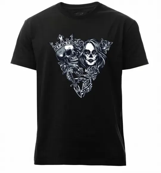 Мужская премиум футболка Santa Muerte V Черный фото