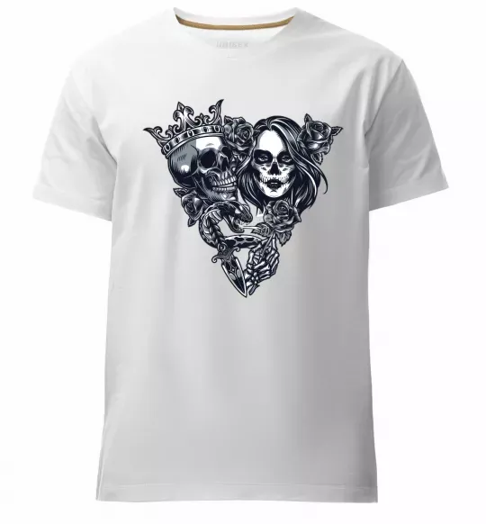 Мужская премиум футболка Santa Muerte V Белый фото