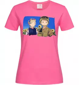 Женская футболка Український солдат аніме Ярко-розовый фото