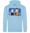 Мужская толстовка (худи) Український солдат аніме Голубой фото