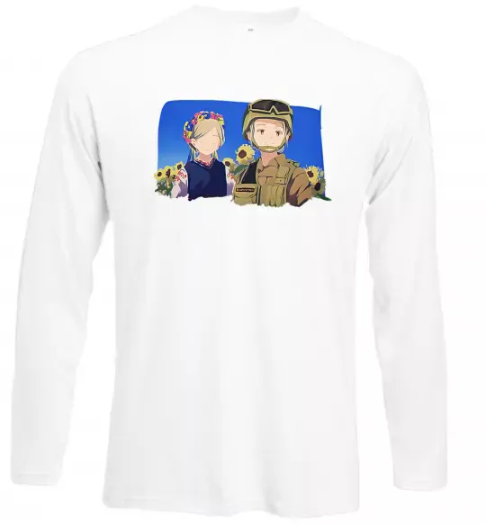 Лонгслив Український солдат аніме Белый фото