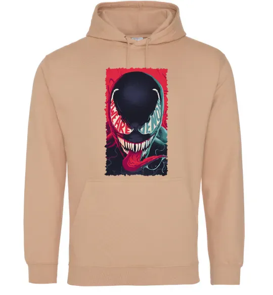 Чоловіча толстовка (худі) We are venom Пісочний фото