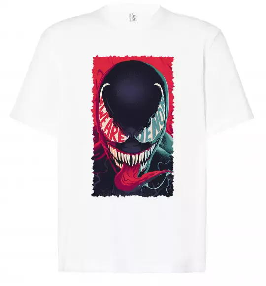 Футболка Оверсайз We are venom Білий фото
