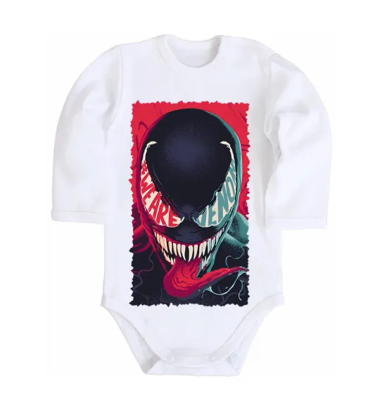Дитячий бодік We are venom Білий фото