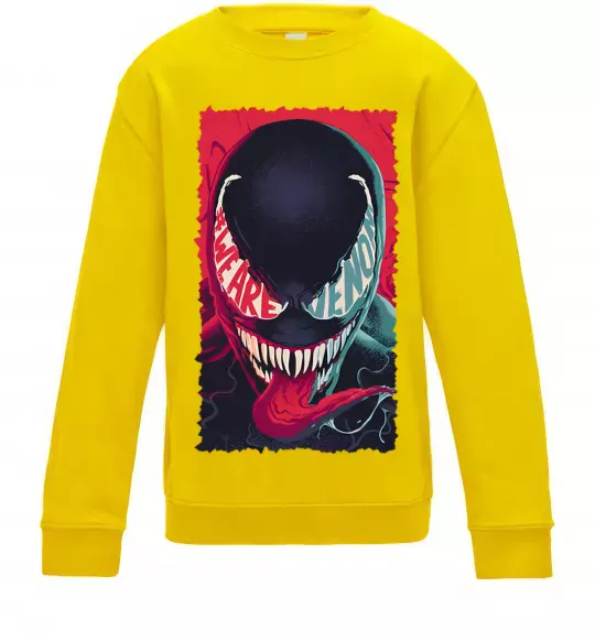 Детский Свитшот We are venom Солнечно желтый фото