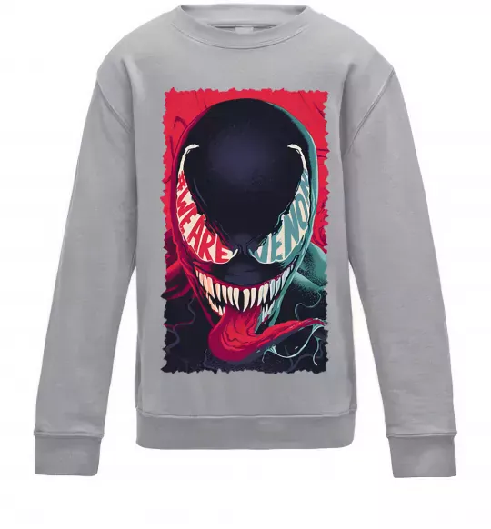 Детский Свитшот We are venom Серый меланж фото