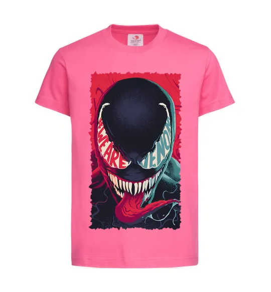Дитяча футболка We are venom Яскраво-рожевий фото