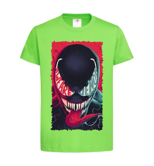 Дитяча футболка We are venom Лаймовий фото