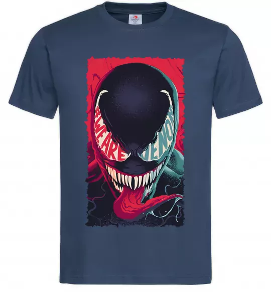 Мужская футболка We are venom Темно-синий фото