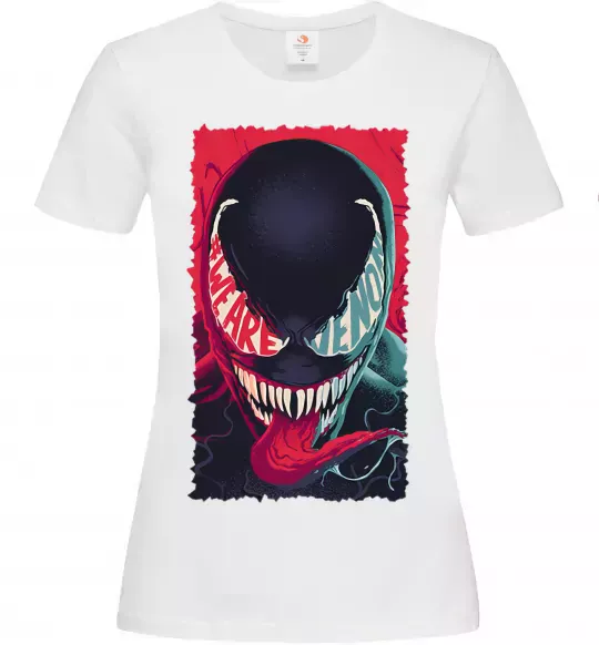 Жіноча футболка We are venom Білий фото