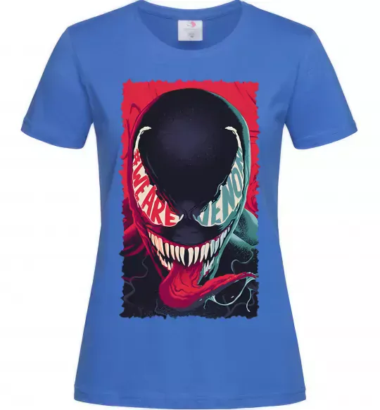Жіноча футболка We are venom Яскраво-синій фото
