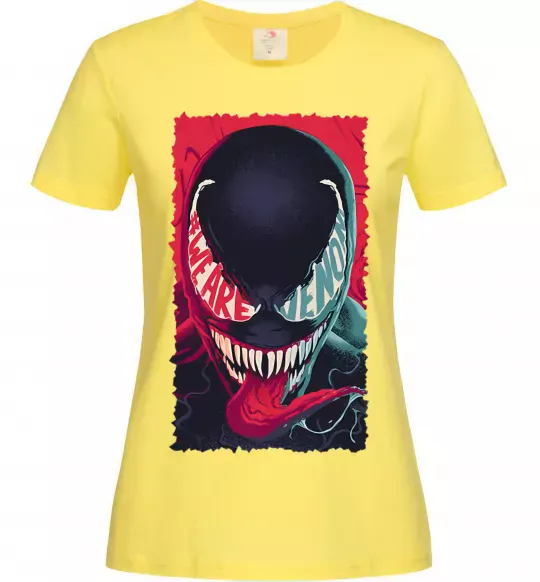 Жіноча футболка We are venom Лимонний фото