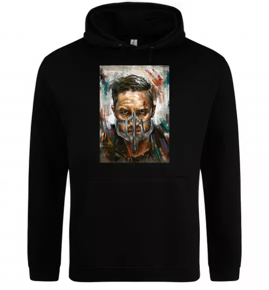 Чоловіча толстовка (худі) Том Харді в масці Чорний фото