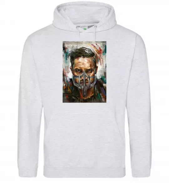 Жіноча толстовка (худі) Том Харді в масці Сірий меланж фото