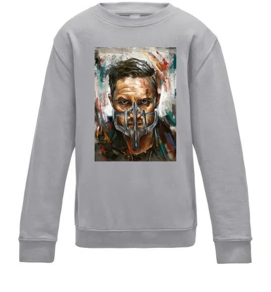 Детский Свитшот Том Харді в масці Серый меланж фото
