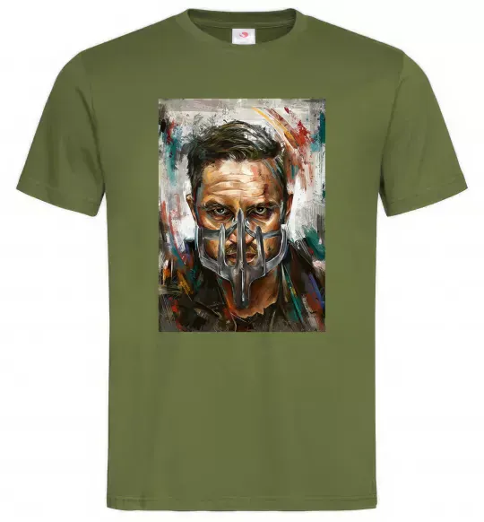 Мужская футболка Том Харді в масці Оливковый фото