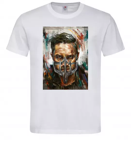 Мужская футболка Том Харді в масці Белый фото