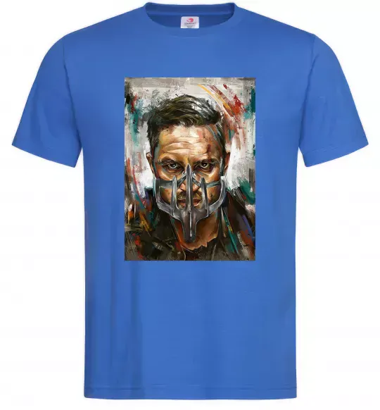 Мужская футболка Том Харді в масці Ярко-синий фото