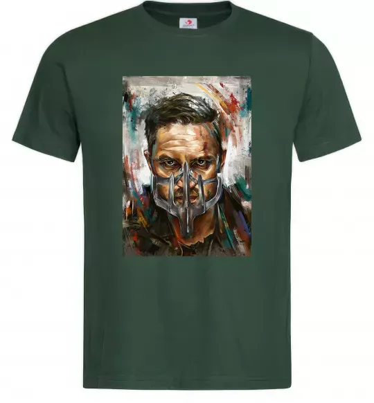 Мужская футболка Том Харді в масці Темно-зеленый фото