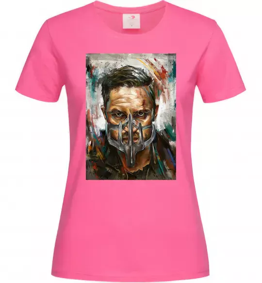 Женская футболка Том Харді в масці Ярко-розовый фото