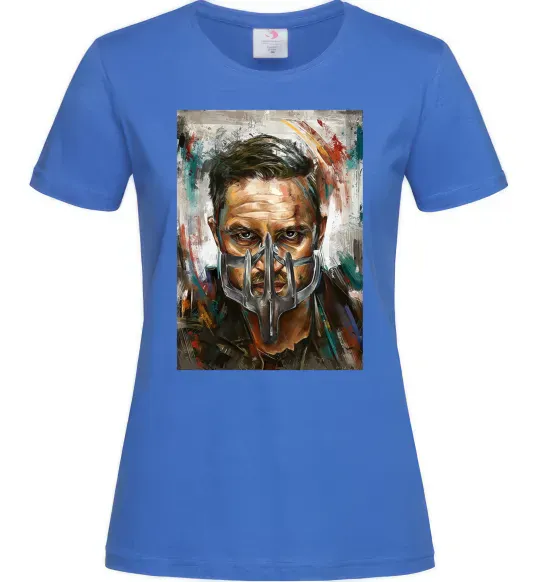 Женская футболка Том Харді в масці Ярко-синий фото