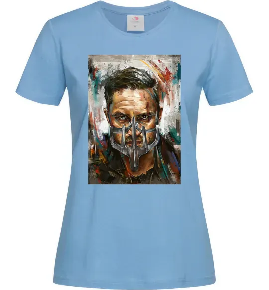 Женская футболка Том Харді в масці Голубой фото