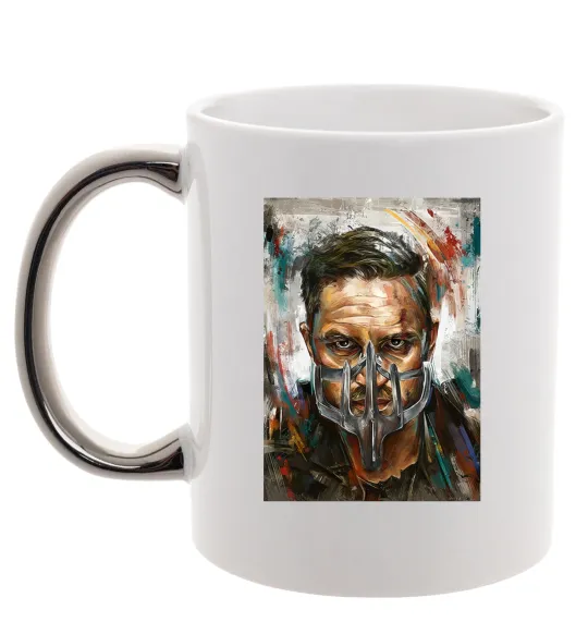 Чашка з кольоровою ручкою Том Харді в масці Срібло фото