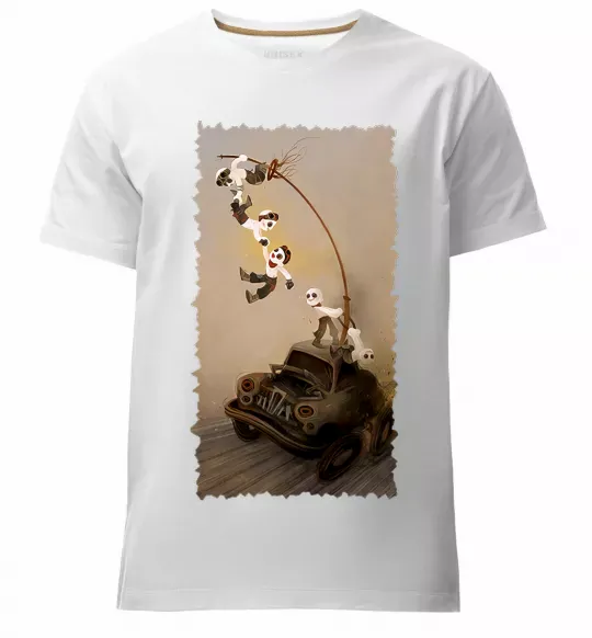 Мужская премиум футболка Warboys Mad Max Белый фото