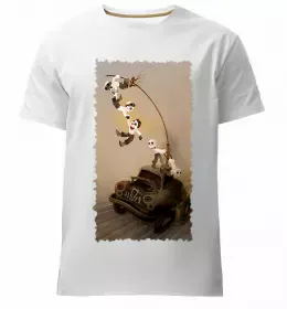 Чоловіча преміум футболка Том Харді в масці Білий фото