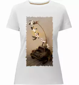 Женская премиум футболка Том Харді в масці Белый фото