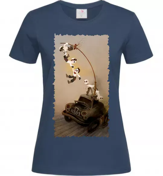 Жіноча футболка Warboys Mad Max Темно-синій фото