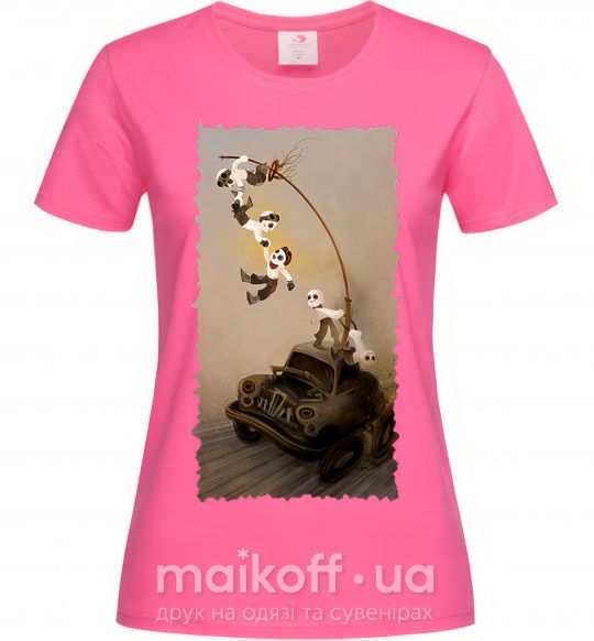 Жіноча футболка Warboys Mad Max Яскраво-рожевий фото