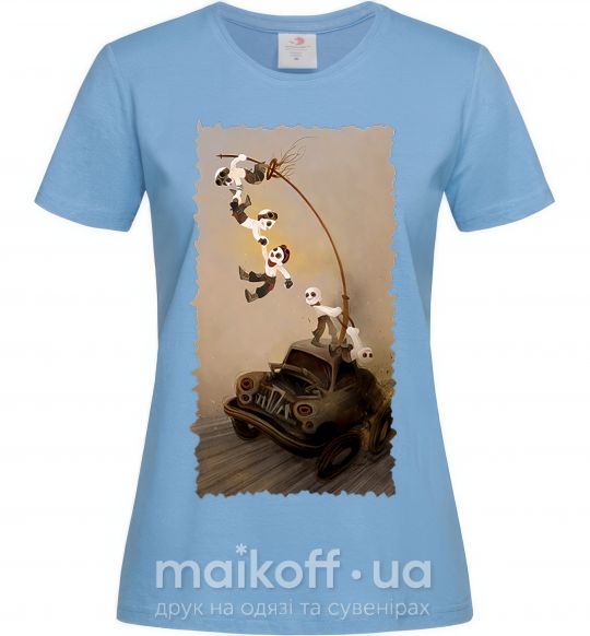Жіноча футболка Warboys Mad Max Блакитний фото
