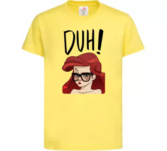 Дитяча футболка Аriel disney princess Лимонний фото