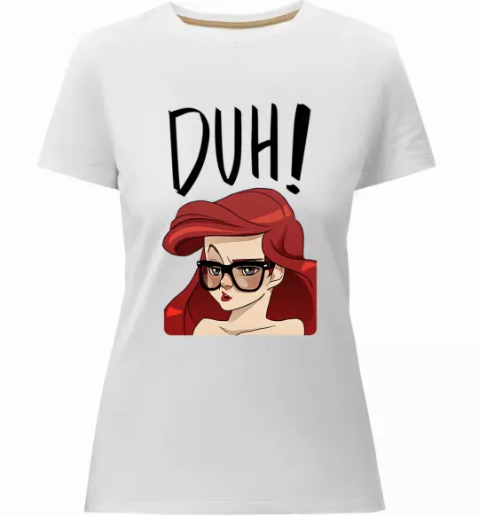 Женская премиум футболка Аriel disney princess Белый фото