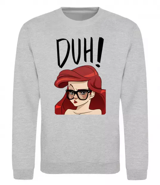 Світшот Аriel disney princess Сірий меланж фото