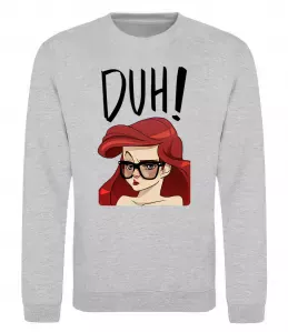 Свитшот Аriel disney princess Серый меланж фото