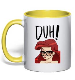 Чашка з кольоровою ручкою Аriel disney princess