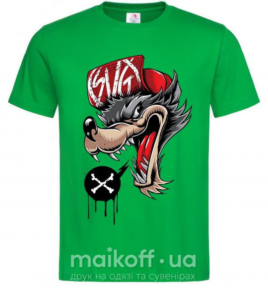 Чоловіча футболка Swag wolf Зелений фото
