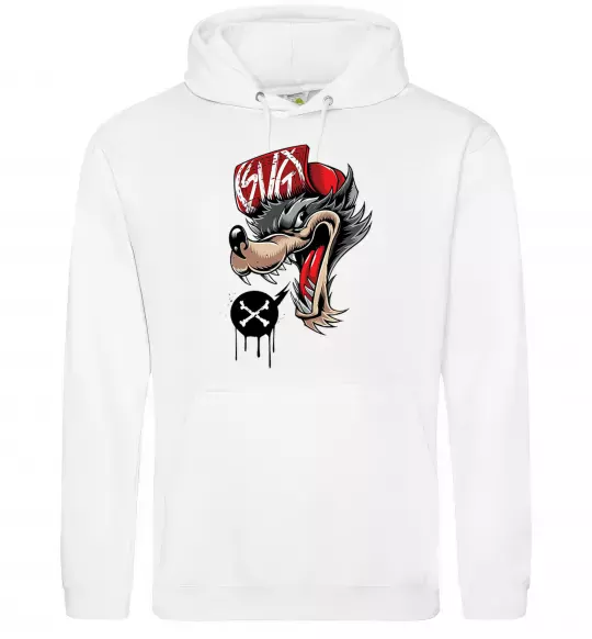 Жіноча толстовка (худі) Swag wolf Білий фото