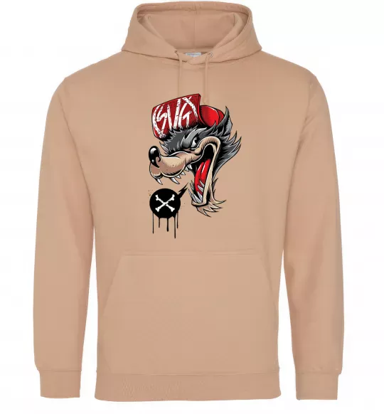 Жіноча толстовка (худі) Swag wolf Пісочний фото