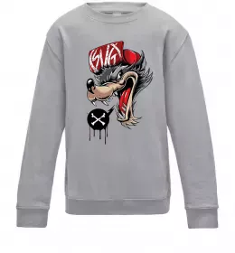 Детский Свитшот Вовк стрибок Черный фото