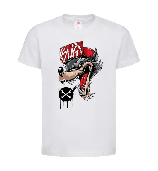Дитяча футболка Swag wolf Білий фото