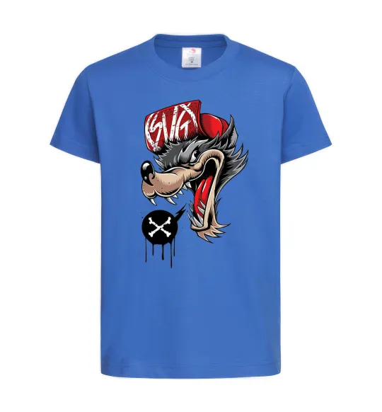 Дитяча футболка Swag wolf Яскраво-синій фото