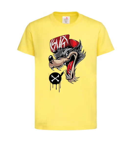 Дитяча футболка Swag wolf Лимонний фото