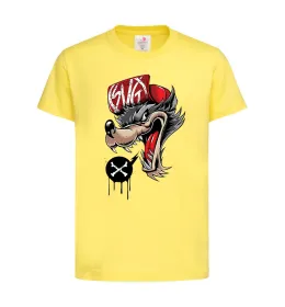 Детская футболка Swag wolf Лимонный фото