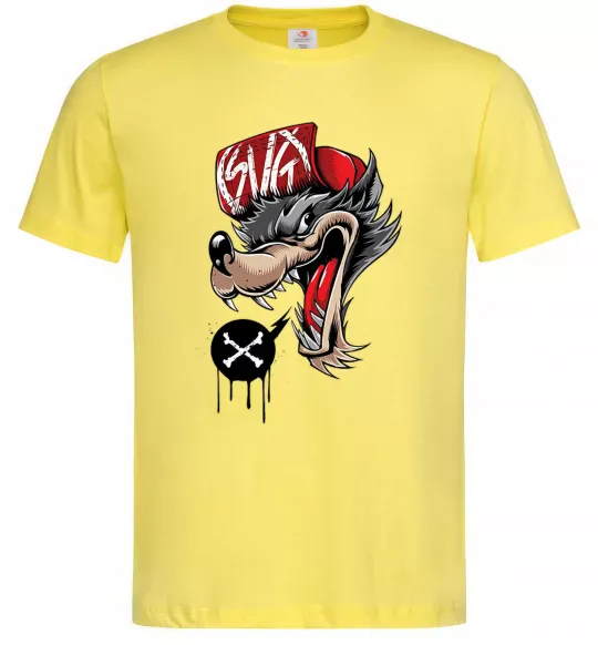 Мужская футболка Swag wolf Лимонный фото