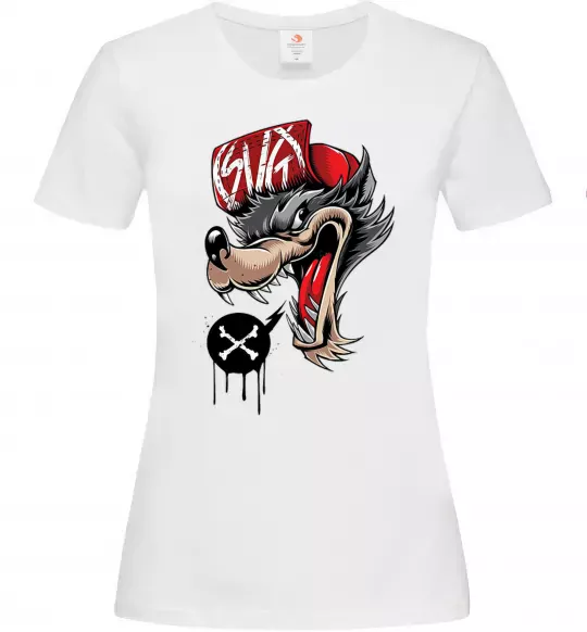 Жіноча футболка Swag wolf Білий фото