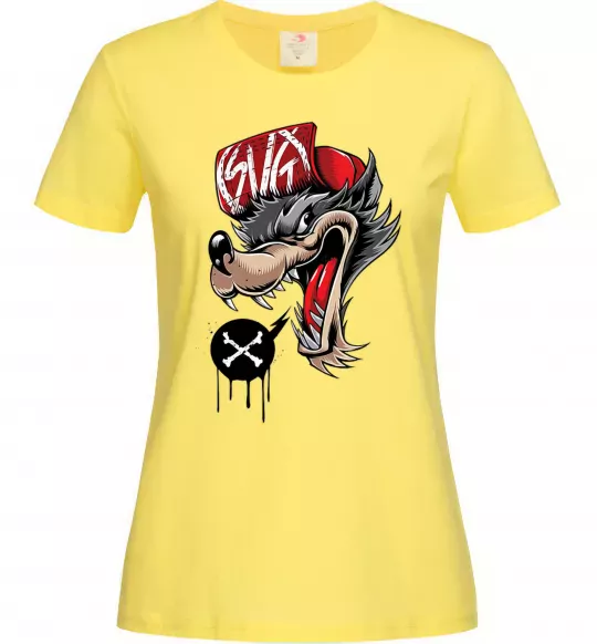 Жіноча футболка Swag wolf Лимонний фото